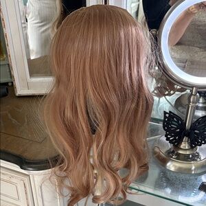 Women's Wavy Blonde halo Hair extensions